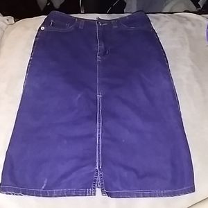 Dark blue jean skirt